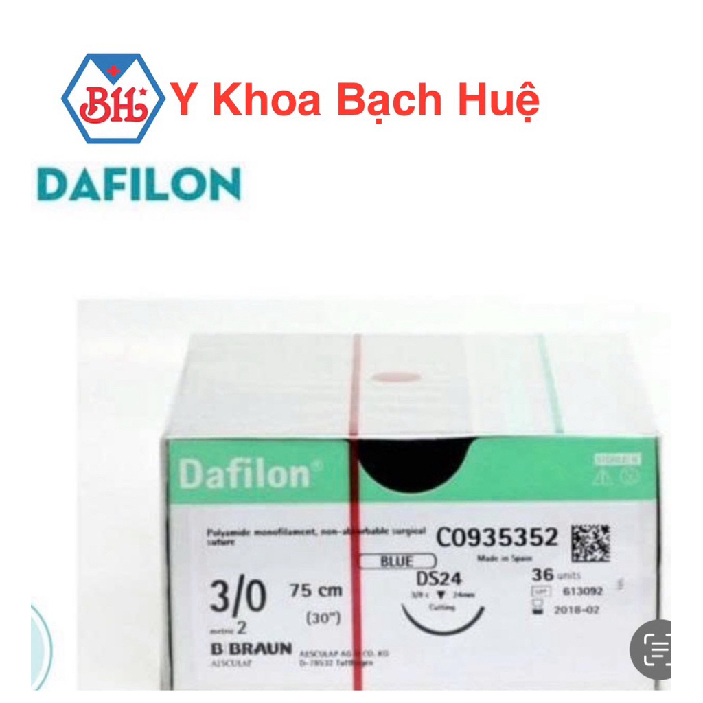 Hộp 36 tép Chỉ Dafilon 3.0, Chỉ phẫu thuật dafilon 3/0. Có bán lẻ