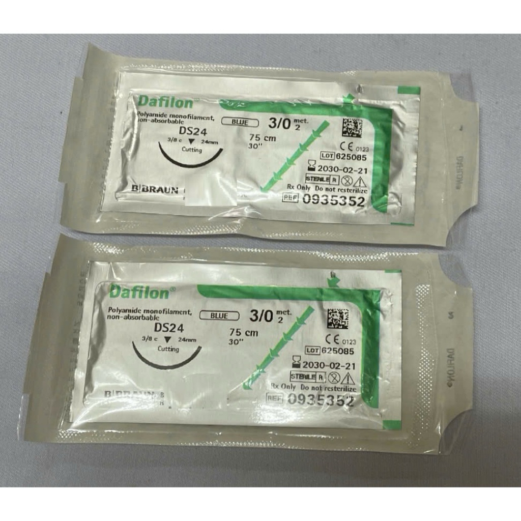 Hộp 36 tép Chỉ Dafilon 3.0, Chỉ phẫu thuật dafilon 3/0. Có bán lẻ