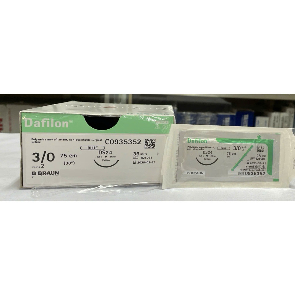 Hộp 36 tép Chỉ Dafilon 3.0, Chỉ phẫu thuật dafilon 3/0. Có bán lẻ