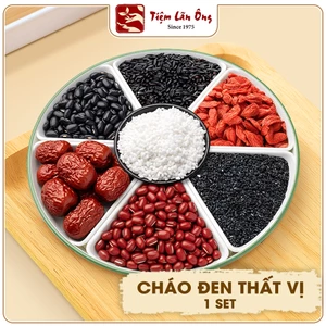 Cháo đen thất vị, cháo ngũ cốc 7 vị gồm: gạo lứt, đậu đen, táo đỏ, kỳ tử, gạo nếp, mè đen...