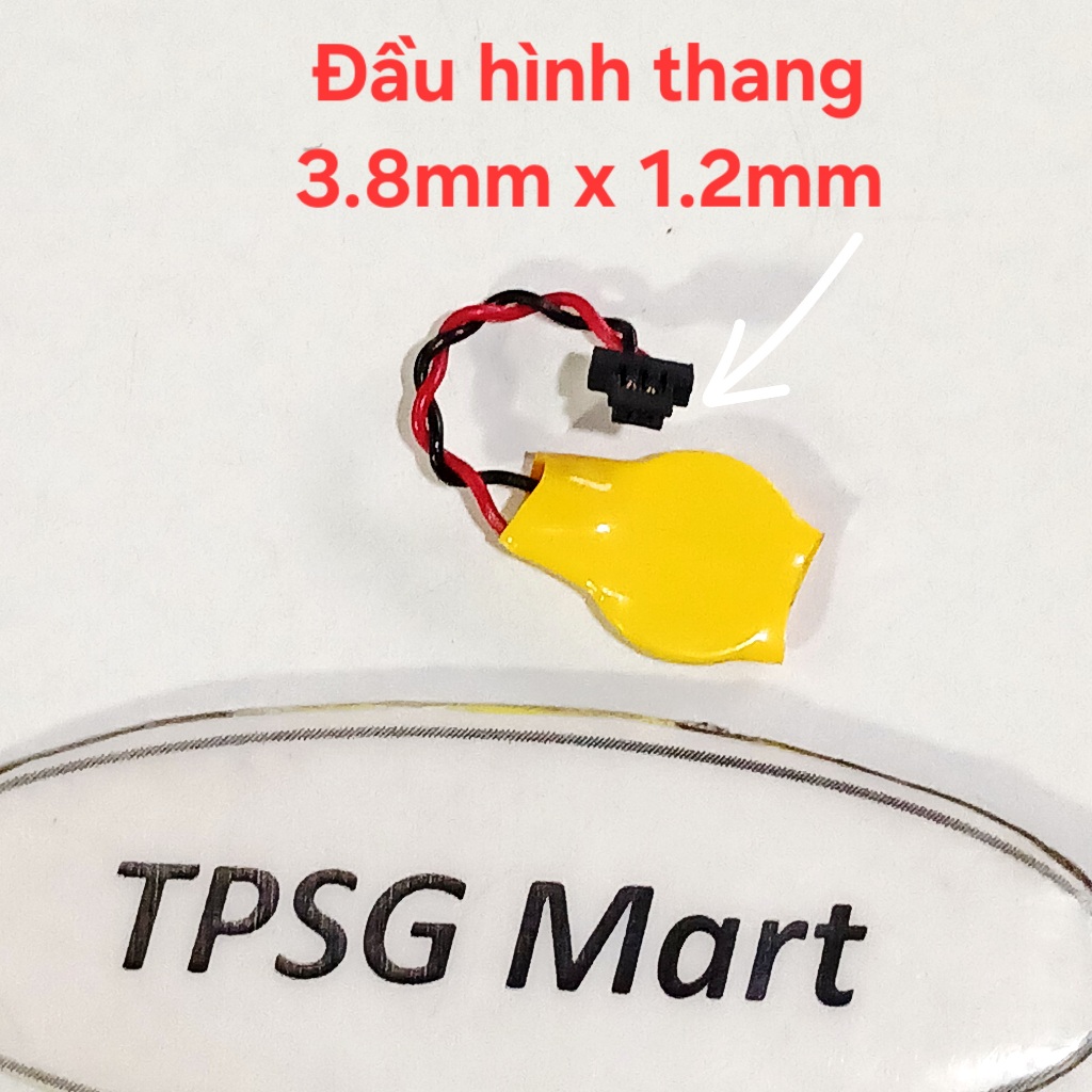 Pin cmos 1220 3V, CR1220 3V, Pin 3V / Pin đầu cắm 2 lổ hình thang (D x ...