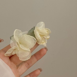 [HỎA TỐC] Bông Tai Hoa Vải Voan Vibe Tiểu Thư T17