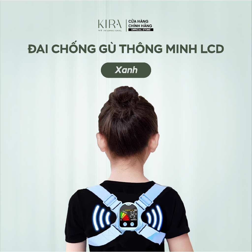 Đai chống gù lưng LCD thông minh – Nhắc nhở tư thế học đúng, ngừa cận thị, bảo vệ cột sống cho trẻ em