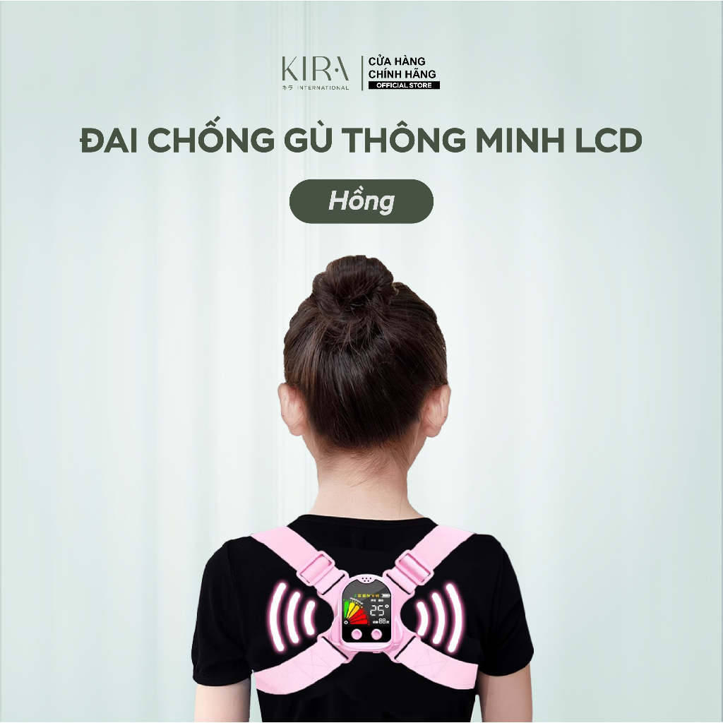 Đai chống gù lưng LCD thông minh – Nhắc nhở tư thế học đúng, ngừa cận thị, bảo vệ cột sống cho trẻ em