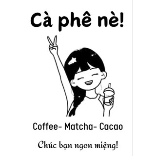 ROTI | 100 Tem cà phê, trà sữa không thấm nước 100%, phù hợp ly chai nhỏ 200ml - 330ml, tem 5x3,5cm