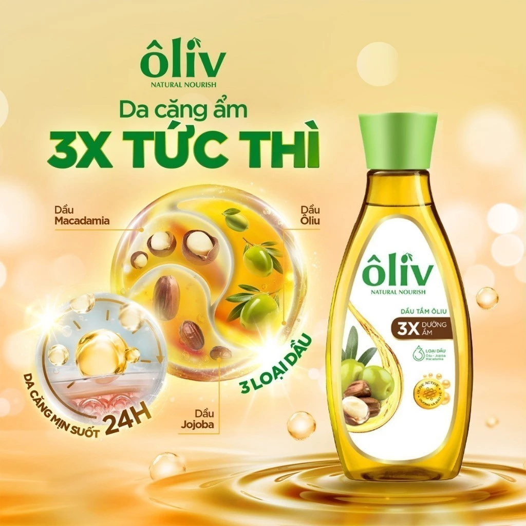 [MỚI] Dầu Tắm Ôliv 3X Dưỡng Ẩm, Nhũ Hóa Da, Sạch Sâu 250ML | BigBuy360 - bigbuy360.vn