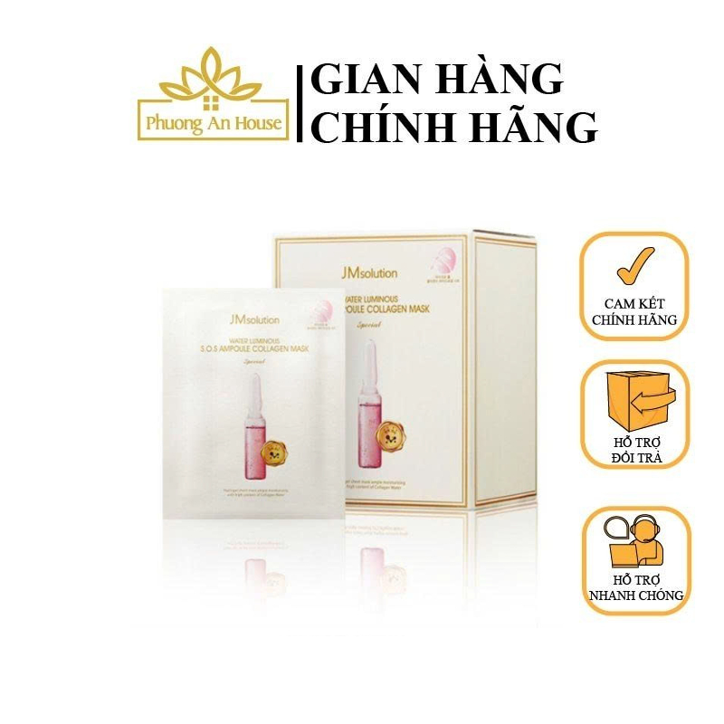 Mặt nạ thạch JM SOLUTION WATER LUMINOUS SOS AMPOULE COLLAGEN (Hộp 5m)
