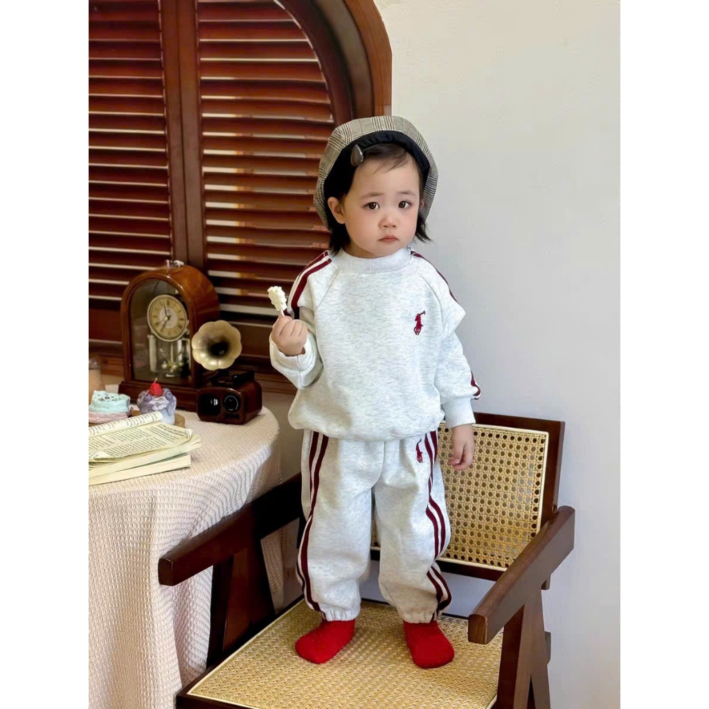 Bộ quần áo thu đông,dành cho bé trai bé gái ,chất nỉ dày dặn giữ ấm tốt ,bộ nỉ dài tay trẻ em 10-25kg