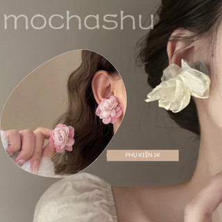[HỎA TỐC] Bông Tai Hoa Vải Voan Vibe Tiểu Thư T17