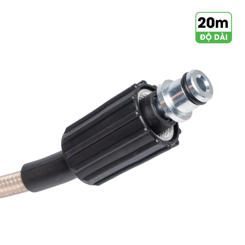 [20M] Dây rửa xe áp lực cao HUKAN G1-DR20, Độ dài 20 mét, Chống ngập, Chống rò - Đầu nối M22x1.5mm