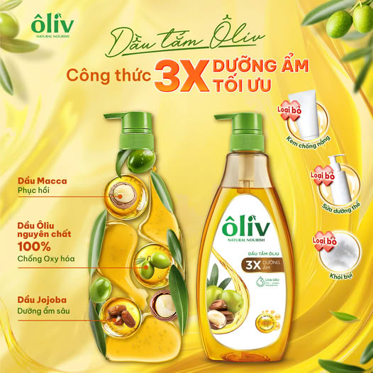 [MỚI] Dầu Tắm Ôliv 3X Dưỡng Ẩm, Nhũ Hóa Da, Sạch Sâu 250ML | BigBuy360 - bigbuy360.vn