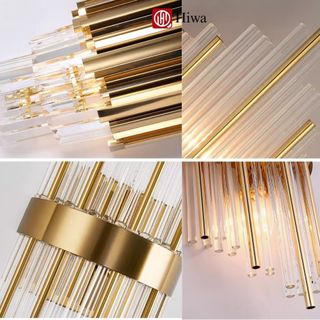 Đèn Tường Pha Lê Cao Cấp HIWA Phong Cách Sang Trọng, Đèn Trang Trí Nhà Cửa Hiện Đại, Khung INOX 201