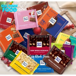 Socola Ritter Sport thanh 100gr đủ vị - Socola Đức