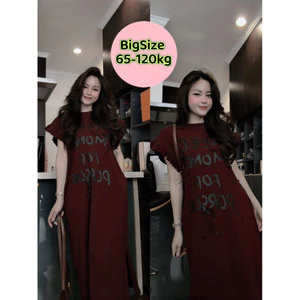 Đầm xuông 5 nơ ( bầu mặc được ) . Đầm xuông dài qua gối . Đầm bầu bigsize Thai sản Thai kỳ