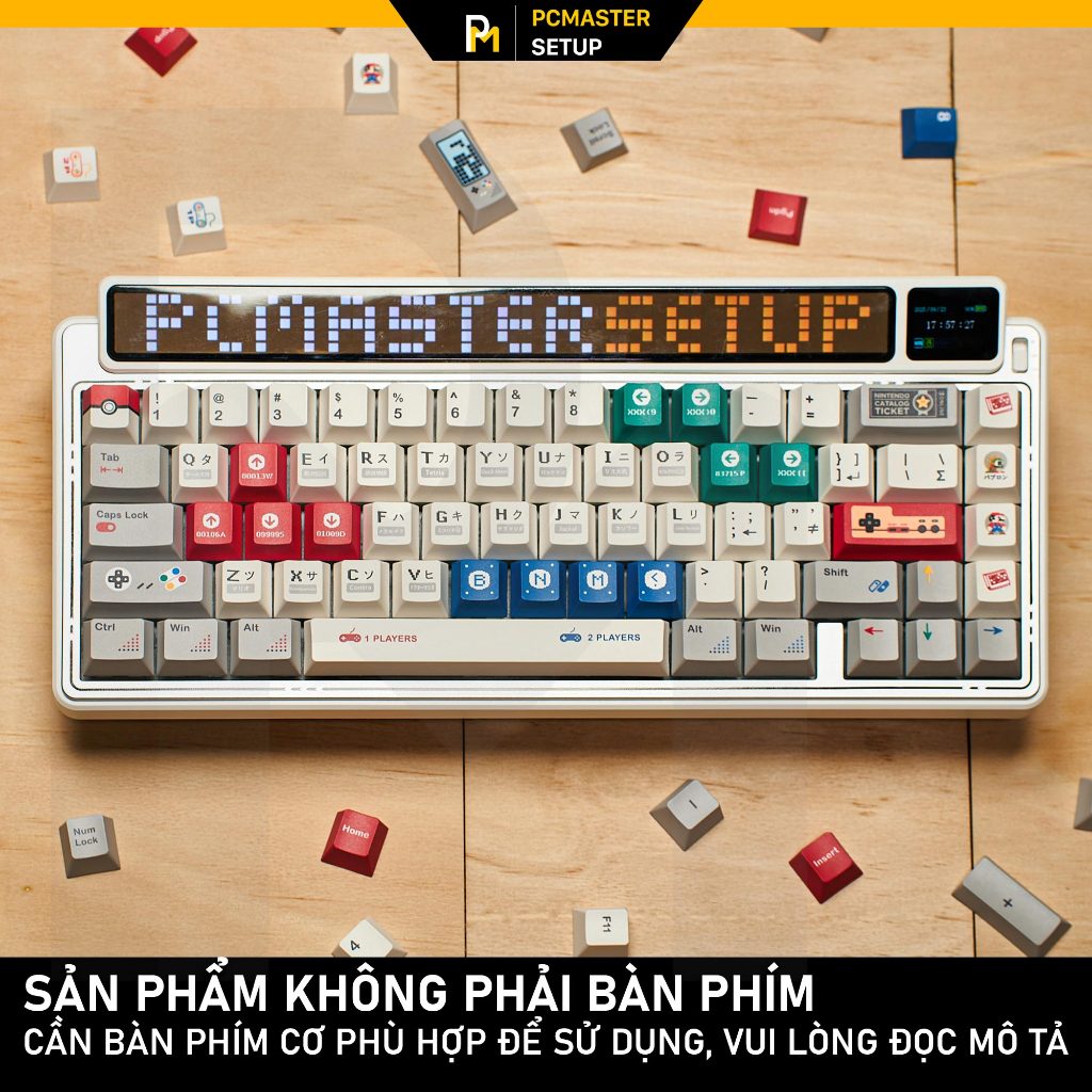 Bộ Keycaps pbt cao cấp Nostalgic Game cạnh dày profile Cherry công in ...