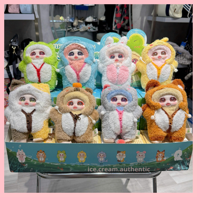 [Hỏa tốc] Fullset 8 box Miffed Yeye móc khóa gấu bông hình thú dễ thương chính hãng