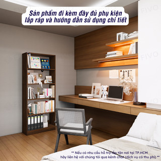 [Freeship Toàn Quốc] Kệ Sách Gỗ Để Sàn FIVO FB74 Để Được Sách Tài Liệu A4, Thanh Chặn Chắc Chắn, Dễ Dàng Lắp Ráp