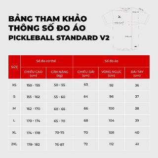 Áo Thun Nam Nữ T-shirt Pickleball Kamito Standard V2 Vải Polyester Thoáng Khí, Thấm hút tốt
