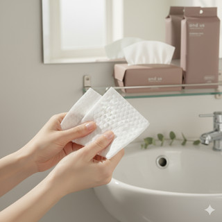 Giấy lau đa năng, khăn lau đa năng dùng 1 lần 20x20cm lau khô, lau ướt