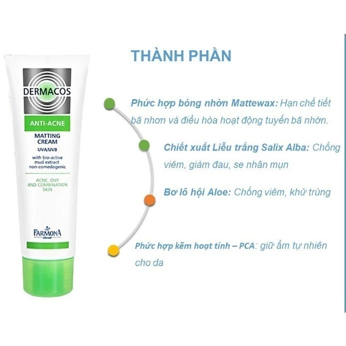 Kem Dưỡng Kiềm Dầu, Ngừa Mụn Farmona Dermacos 50ml – Giải Pháp Cho Da Nhờn