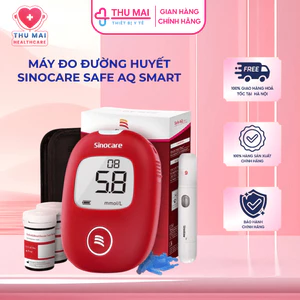 Máy Đo Đường Huyết Sinocare Safe AQ Smart + Tặng kèm 50 Que thử Và 50 Kim chích