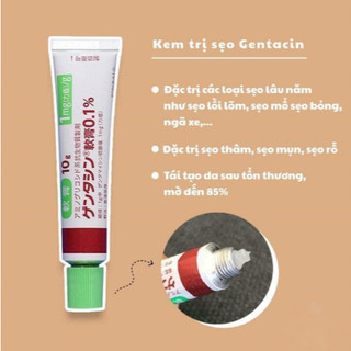 [HỘP 10 TUÝP]  Kem Hỗ Trợ Làm Mờ Sẹo Gentacin Nhật Bản 10G - SHOP DẦU DOKRAK