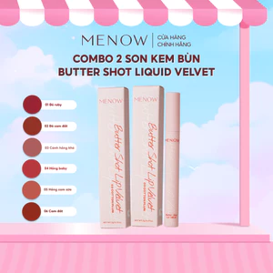 COMBO 02 Son kem bùn Butter Shot Liquid Velvet Menow 2gr x 2