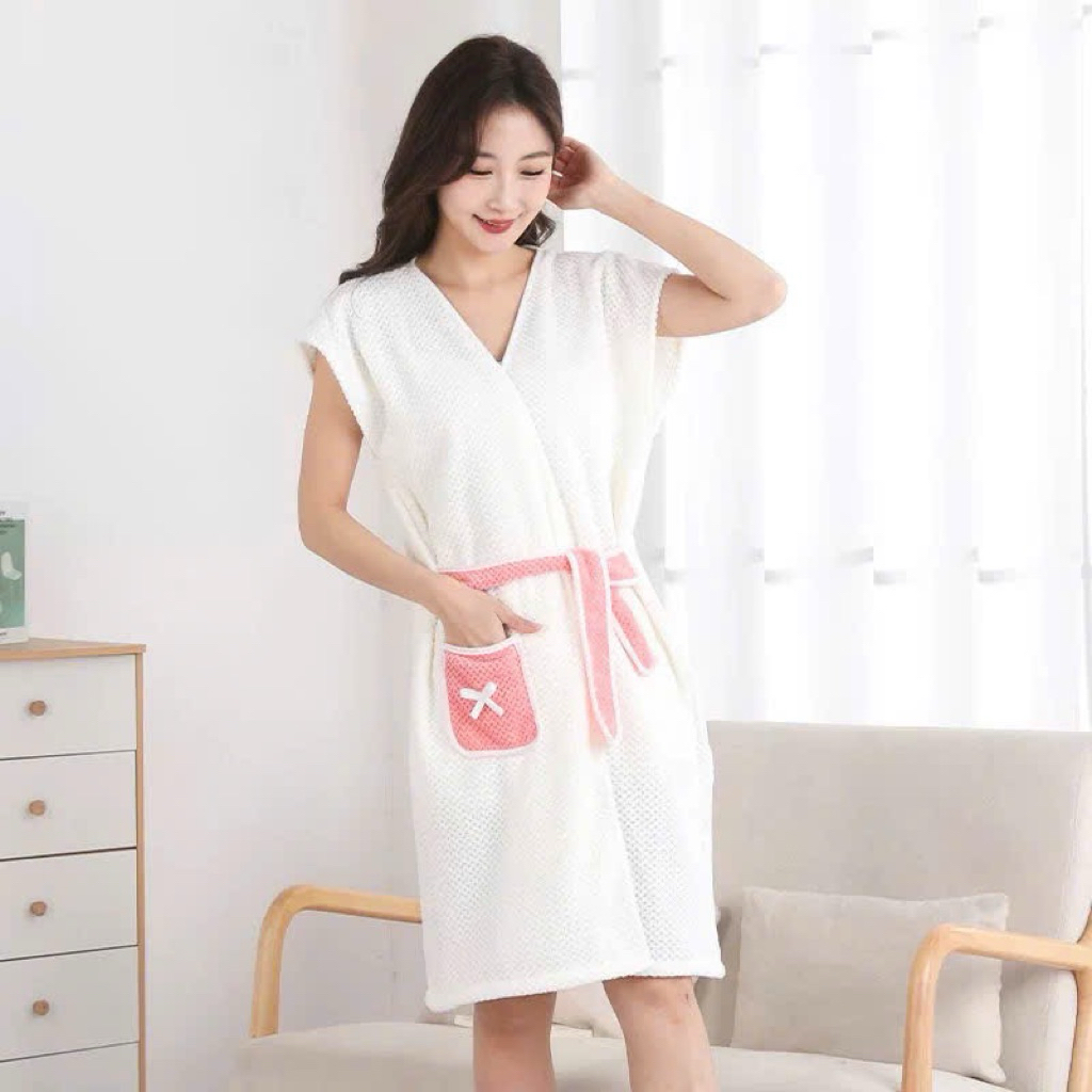 Khăn choàng tắm váy tắm siêu thấm hút, thiết kế thời trang, mềm mại, tiện lợi