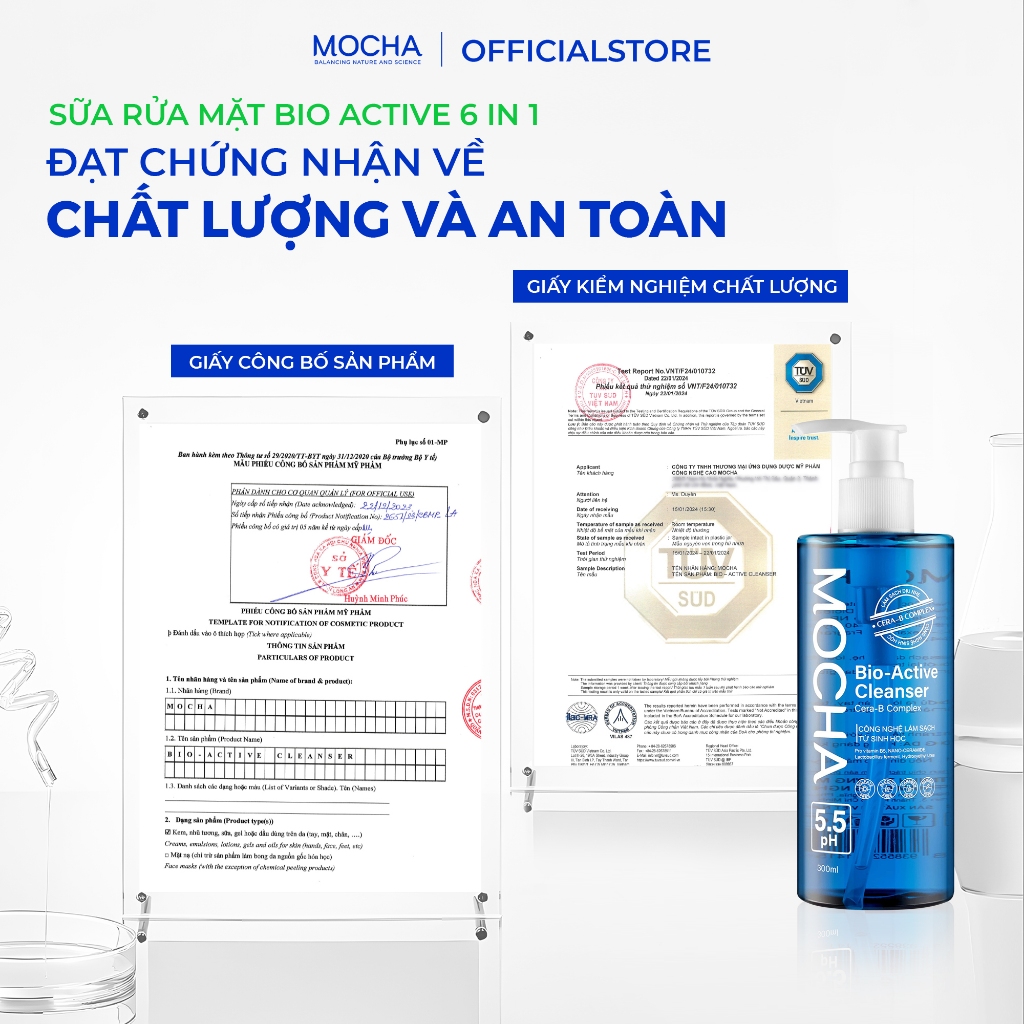 Chất lượng Sữa Rửa Mặt Bio Active Mocha Tiêu Chuẩn