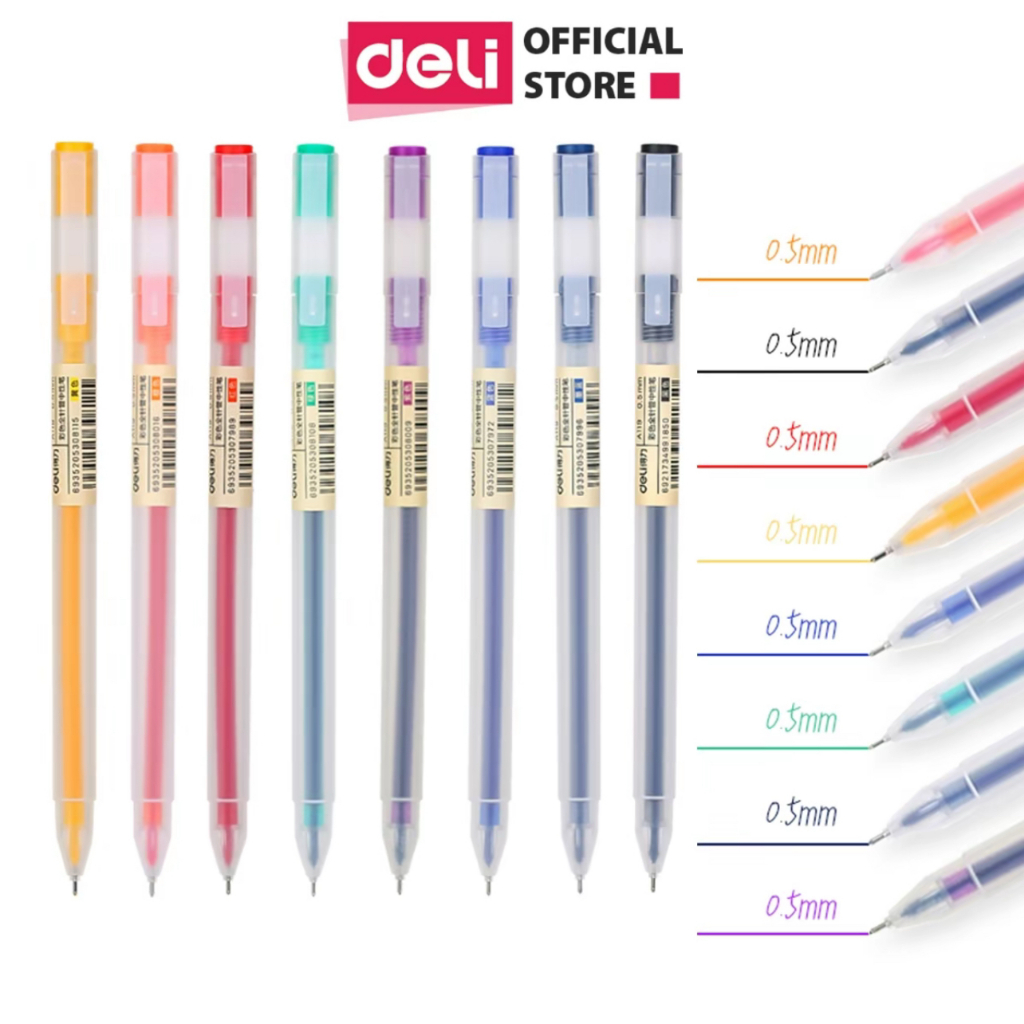 Bút Gel Mực Nước Deli A119 – 0.5mm – Viết Calligraphy, Trang Trí Sổ Tay, Chữ Đẹp