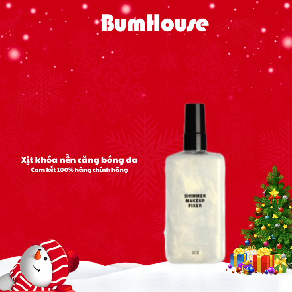 Xịt Khóa Nền 3CE Căng Bóng Shimmer Makeup Fixer 95ml