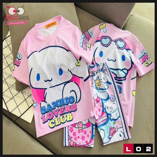 Đồ bộ mặc nhà bé gái chất thun lạnh Ann's Kids siêu đẹp, đồ lửng cho bé gái từ 10 đến 43 kg