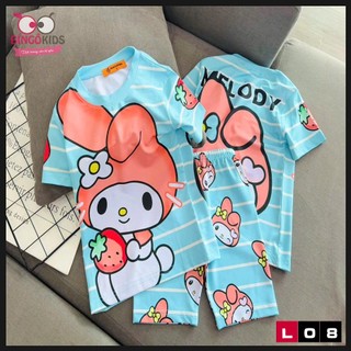 Đồ bộ lửng mặc nhà bé gái chất thun lạnh Ann's Kids họa tiết hoạt hình cho bé gái từ 10 đến 43 kg