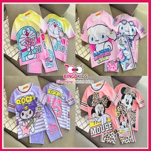 Đồ bộ mặc nhà bé gái chất thun lạnh Ann's Kids siêu đẹp, đồ lửng cho bé gái từ 10 đến 43 kg
