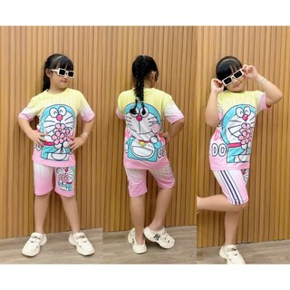 Đồ bộ mặc nhà bé gái chất thun lạnh Ann's Kids siêu đẹp, đồ lửng cho bé gái từ 10 đến 43 kg