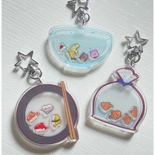 Keychains [Sushi, Banana split, Croissant]
