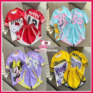 Đồ bộ đùi mặc nhà bé gái chất thun lạnh Ann's Kids họa tiết hoạt hình cho bé gái từ 10 đến 43 kg