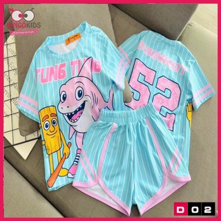 Đồ bộ đùi mặc nhà bé gái chất thun lạnh Ann's Kids họa tiết hoạt hình cho bé gái từ 10 đến 43 kg