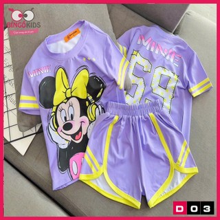 Đồ bộ đùi mặc nhà bé gái chất thun lạnh Ann's Kids họa tiết hoạt hình cho bé gái từ 10 đến 43 kg