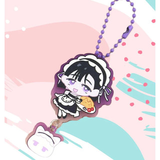 2x Alien Stage Keychain Charm Mizi and Sua Acrylic Key Chain Kawaii Keychains Backpack Pendant Ornament Key Ring Accesso