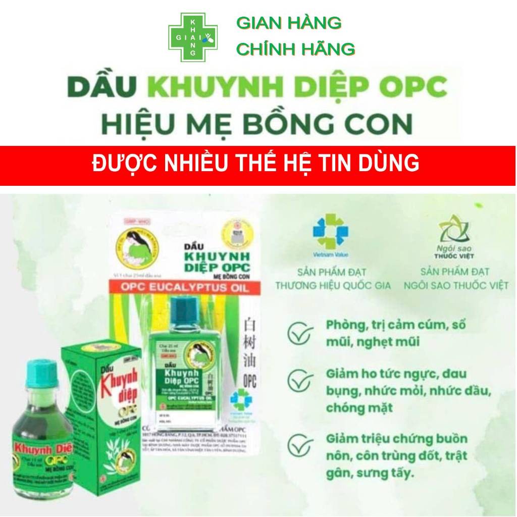 Dầu khuynh diệp OPC hiệu mẹ bồng con, bảo bối nên có trong mỗi nhà, thương hiệu quốc dân được nhiều thế hệ tin dùng