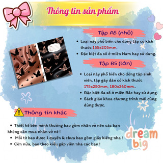 (COMBO 5 Tờ Giấy BÓNG in ảnh) Giấy bao tập, giấy bao vở, bao sách thiết kế Bươm Bươm Butterfly | by Winwin