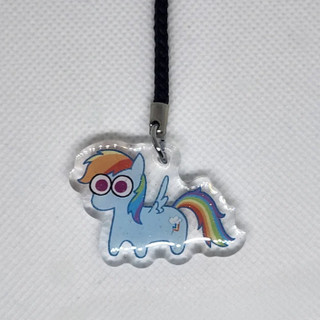 MLP Glitter Epoxy Phone Charm Keychain: Mane 6