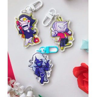 Deltarune Double Sided Keychains - Spamton, Tenna, Rouxls Kaard