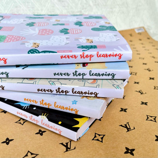 (COMBO 5 Tờ Giấy BÓNG in ảnh) Giấy bao tập, giấy bao vở, bao sách chủ đề Pattern cute | by Winwin