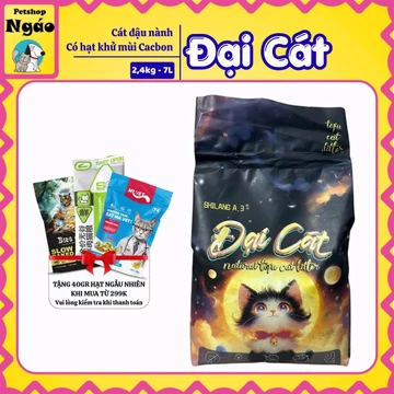 Cát đậu nành Đại Cát - Cát Lẻ Vị ,Cát đậu nành cho mèo ĐẠI CÁT TOFU Cat Litter 6L, cát vệ sinh cho mèo