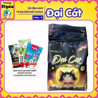 Cát đậu nành Đại Cát - Cát Lẻ Vị  ,Cát đậu nành cho mèo ĐẠI CÁT TOFU Cat Litter 6L, cát vệ sinh cho mèo.