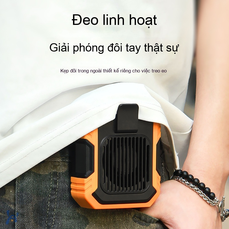 Quạt đeo hông, quạt cầm tay/để bàn mini USB kẹp, quạt làm mát đeo cổ ngoài trời