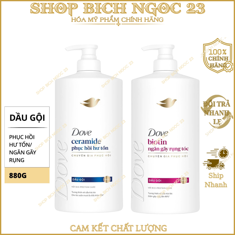 Dầu gội Dove Phục Hồi Hư Tổn , Ngăn Gãy Rụng Tóc 880g