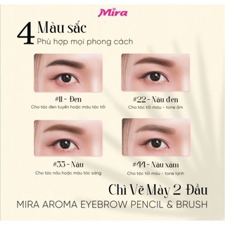 Chì Kẻ Mày Mira Aroma Eyebrow Pencil & Brush C428